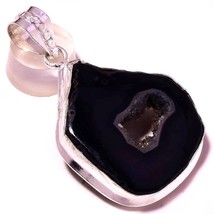 Black Botswana Agate Gemstone Handmade Fashion Pendant Jewelry 1.90&quot; SA 4670 - £3.18 GBP
