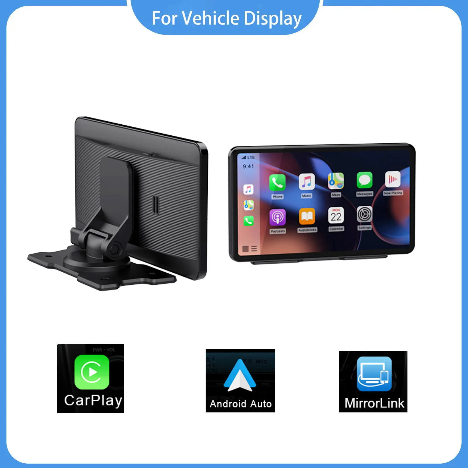 Wireless Carplay and Android Auto Wireless Mirroring Video Player 7-inch Car - £158.70 GBP