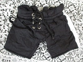 Build A Bear Workshop Black With White Stripe Padded Hockey Shorts - $139.76 MXN