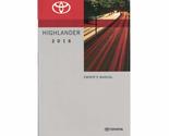 2016 Toyota Highlander Owners Manual Factory Issue Set [Staple Bound] To... - $40.21