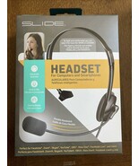 Slide SCH105BK USB Headset 6 foot cable 3.5mm Connector Volume Control - $64.95 CAD