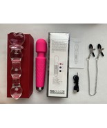 3 Piece Vibrator, dildo and nipple clamps water proof usb charging - $30.33 CAD