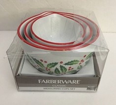 Farberware Classic Measuring Cups Set-Holly Design-home SWEET homeship N... - £40.17 GBP