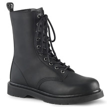 DEMONIA BOLT-200 Mens Unisex Goth Punk Military Mid Calf Ankle Vegan Biker Boots - £66.91 GBP