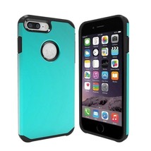 Green Hybrid Case for Apple iPhone 6s Plus &amp; iPhone 7 Plus- Hard Cover USA Fast! - £3.52 GBP