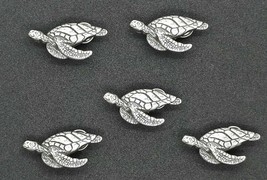 Small Sea Turtle Concho / Conchos Approx.1 1/8&quot; x 1/2&quot; Five Count - $10.68 CAD