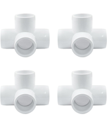 4 Pcs 1/2&quot; PVC Pipe Fitting, 4 Way Elbow Pipe Connector Furniture Grade ... - €8,85 EUR