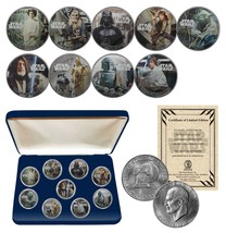 Star Wars Genuine 1976 Eisenhower Dollar 9-Coin Set w/ Box - Officially Licensed - £59.42 GBP