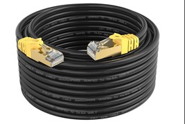 Cat 7 Internet Cable 20ft Cat7 Outdoor Ethernet Cable 20 ft 26AWG Heavy ... - £25.02 GBP