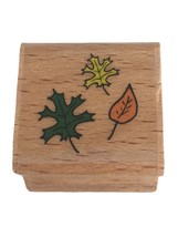 Happen Stamps Rubber Stamp Fall Leaves Trio Oak Elm Autumn Nature Card Making - £2.38 GBP