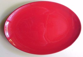 Red Ceramic Tray Germany 7.5 x 10.5&quot; Diameter Fun Factory - £14.98 GBP