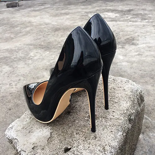 Veowalk  Women Fashion D&#39;Orsay Ladies Pointed Toe Evening Dress Stilettos Gloss  - $120.62