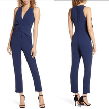 Harlyn Navy Blue Drape Jumpsuit NWT L - $1,057.96 MXN