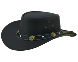 Capri Leather Cowboy Hat Western Wear, Rain Durable Leather Hats for Men... - $44.27+