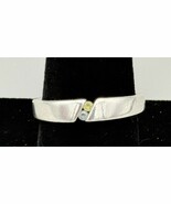 925 Silver ACTM Ring Size 9.75 Split Band w/ Blue &amp; Green Chips Spinel Test - $24.99