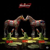 Budweiser Bud Light Beer Advertising Metal  Sign 8x12in Vintage Clydesda... - $24.74