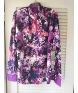 Women’s Tek Gear 1/4 Zip Pullover Size 3X Purple With Multi Colored Desi... - €23,90 EUR
