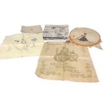 Swedish Huck Weaving Embroidery Instruction Book 7 Cloth pieces Vintage - £13.40 GBP