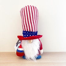 Rae Dunn 18&quot; Weighted Gnome 4th of July USA Plush Top Hat Firecracker America - £19.75 GBP