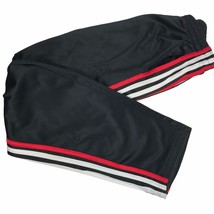 VTG Youth Black Jog CB Sports Pants Athleisure 80s 90s Large 14-16 Side Stripes - £13.45 GBP