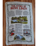 Vintage Ulster Linen Tea Towel Wall Hanging ~The Story of Irish Linen ~ ... - £12.41 GBP