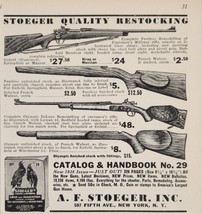 1937 Print Ad Stoeger Quality Restocking for Rifles Enfield Shown New Yo... - $13.48