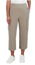 Sage Womens Cargo Pants Green Active Stretch Pockets Cropped Midweight - $38.99