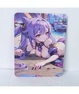 Keqing Beach Boats Premium Waifu Card Anime Girl Art Oversized Board A6 - $13.85