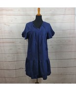 Vineyard Vines Womens Pintucked Flutter Sleeve Dress Navy Blue Size 6 NWT - $74.47 CAD