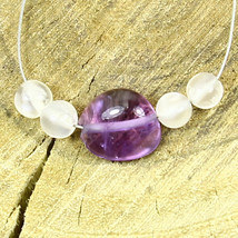 Amethyst Rock Crystal Quartz Beads Smooth Briolette Natural Loose Gemstone - £2.34 GBP