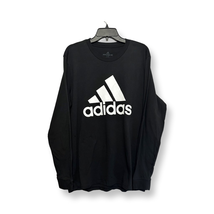 Adidas Mens Amplifier Tee Shirt Black Long Sleeve Crew Neck Spell Out Lo... - £16.59 GBP
