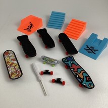 Skate Park Finger Skateboard Playset Stunt Ramps Boards Wheels Lot - $14.80
