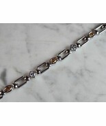 Womens Estate Sterling Silver Modernist Bracelet 17.2g E7767 - €73,07 EUR