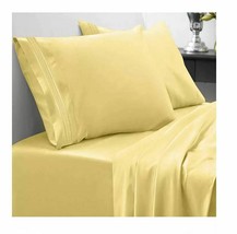 Sweet Home Collection Microfiber Queen 4-Pc Sheet Set-Yellow T4102940 - £39.55 GBP