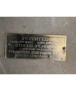 Pfanstiehl Electrical Laboratories Patent Tag Xray Machine Coil Chicago ... - $44.26
