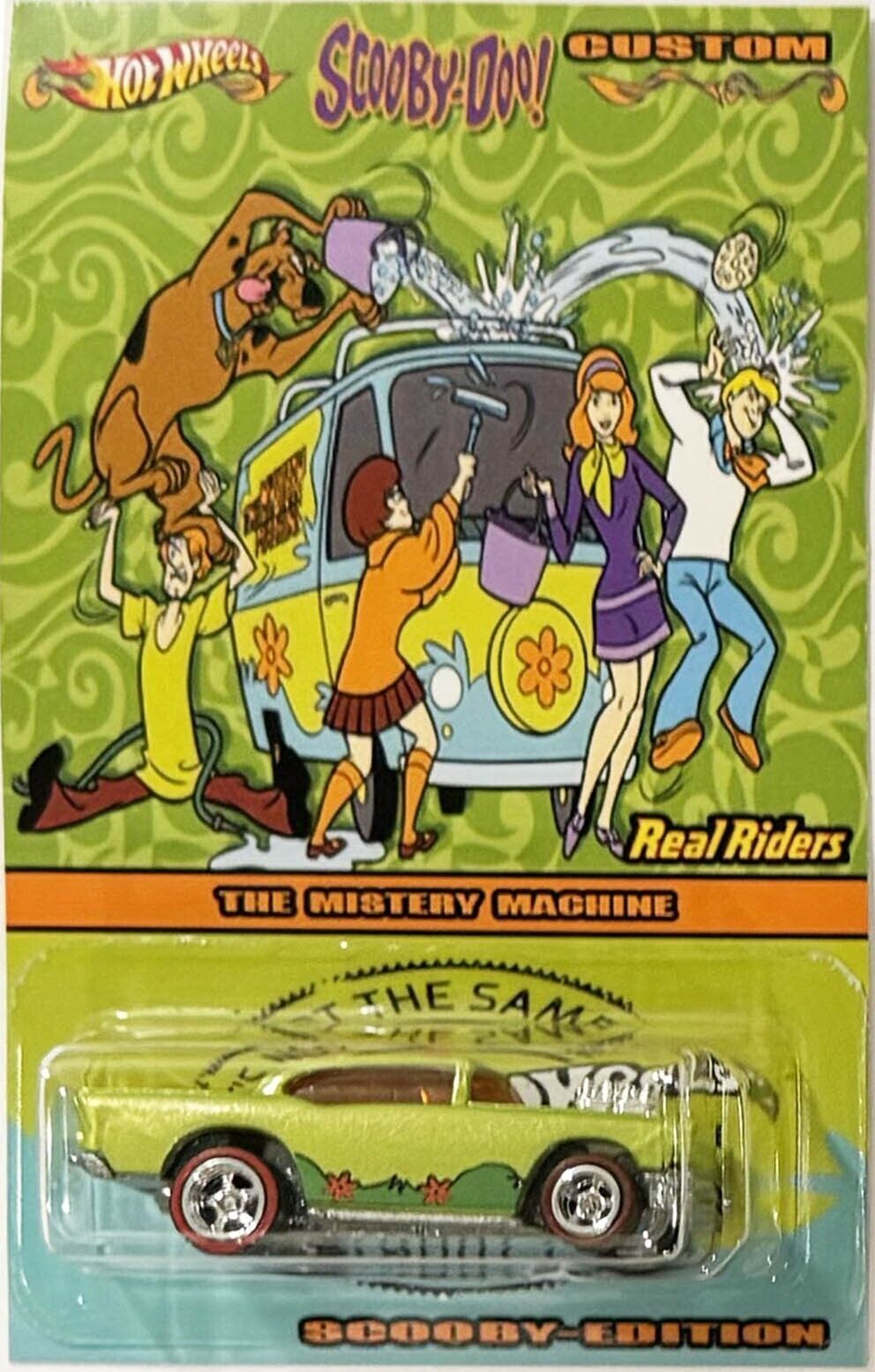 &#39;57 Chevy CUSTOM Hot Wheels Scooby-Doo Series w/ Real Riders - $91.41