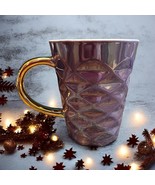 Purple Iridescent Mug With Gold Handle Beautiful And Elegant Made By Rad... - $302.14 MXN