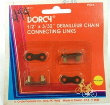 Vintage 80s Dorcy 1/2 x 3/32 Derailer Chain Connecting Links - NOS Bicycle - £3.92 GBP