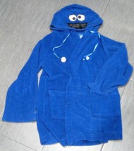 Sesame Street Cookie Monster Blue Hooded Costume Bath Robe Hoodie One Size - £20.09 GBP