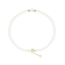 Extra Long Heart Clasp Real Pearl Chain Necklace - $84.90+