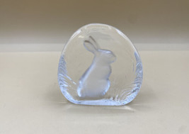 Vintage Bunny Rabbit Crystal Paperweight Zajecar 24% Lead 24% PbO Yugoslavia - £10.24 GBP