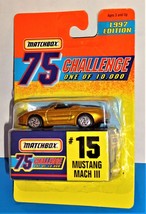 Matchbox 1997 Edition 75 Challenge Gold #15 Mustang Mach III - £3.06 GBP