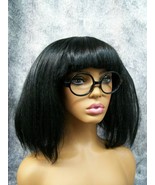 Designer Wig Costume Wig Puffy Bob Incredibles 2 Edna E Mode Round Black Glasses - $19.95