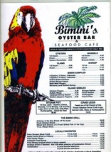 Bimini&#39;s Oyster Bar &amp; Seafood Cafe Menu Myrtle Beach South Carolina  Red Parrot - $17.87