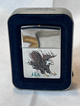 1998 Zippo Eagle Bird Polished Chrome Refillable Cigarette Torch Lighter In Tin - £31.24 GBP