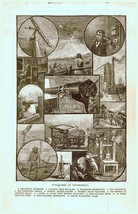 Antique 1885 Print Progress of Invention Scopes Brief History The United States - £17.37 GBP
