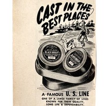 Black Knight Fishing Line 1953 Advertisement Sporting Outdoors Vintage DWEE7 - £10.16 GBP