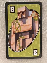 1 Minecraft Uno Replacement Green Iron Golem #8 SINGLE CARD ONLY Pre-Own... - $1.99