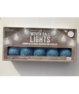 Amscan LED Blue Woven Ball 10 Lights String 4.9 FT For Indoor Use Only NWB - $12.95