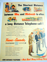 1953 Color Ad Trans-Canada Telephone System Next Best Thing to Being There - £7.03 GBP